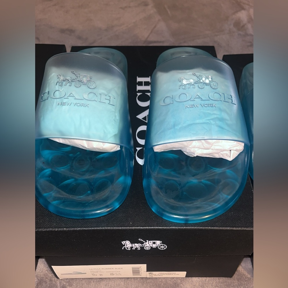 Coach “sea mist” slides SIZE 5w & SIZE 10w